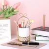 JUXYES Ceramic Silverware Holder For Tabletop, White Cutlery Holder With