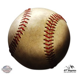 GT Graphics Baseball - 5" Vinyl Sticker - for Car Laptop I-Pad - Waterproof Decal