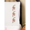 Tobin Rose Row Stamped for Embroidery Pillowcases