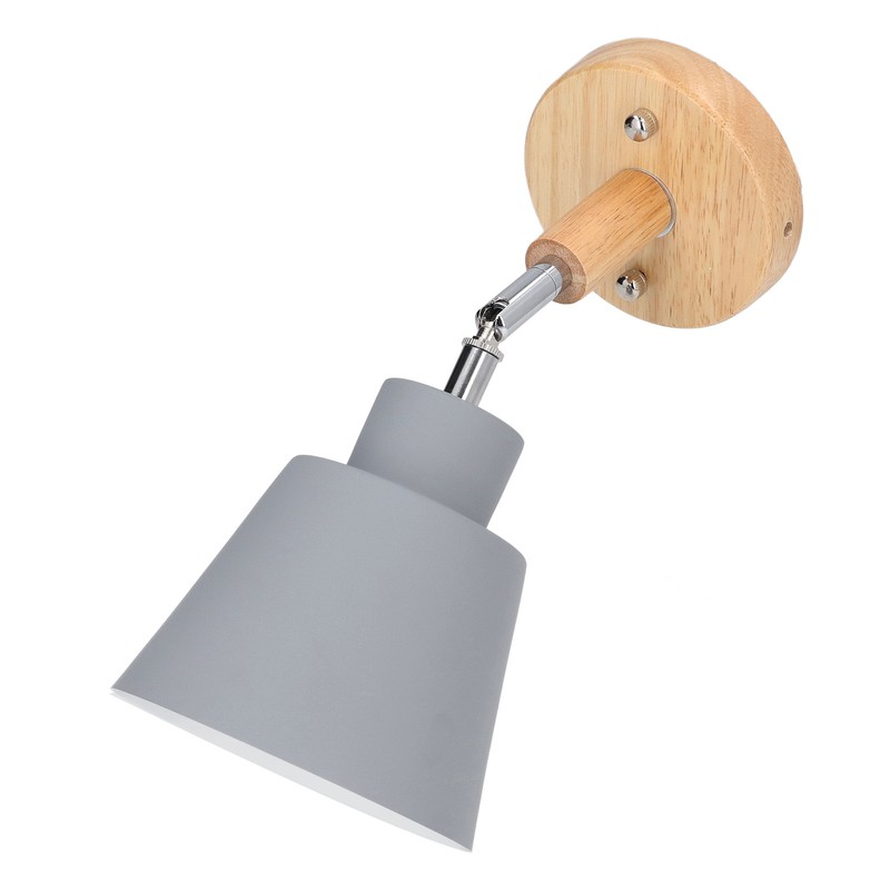 Wall Sconces Modern Minimalist Style Wood Art Decorative Grey Wall