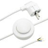 Connection Cable 4 m White Earthing Contact Angle Plug +