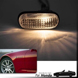 Mingrui test OEM Side Marker Light for 2000-2009 Hon'da S2000 S2K 2Pcs Fender Indicator Lamp Clear Lens With Amber Halogen Light Bulbs