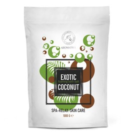 Foaming Bath Sea Salt Exotic Coconut 1000g - Bubble Bath Salts with Almond & Coconut Oil for Bath Soak - Relaxing Bath - Relaxation - Aromatherapy Bath Salts