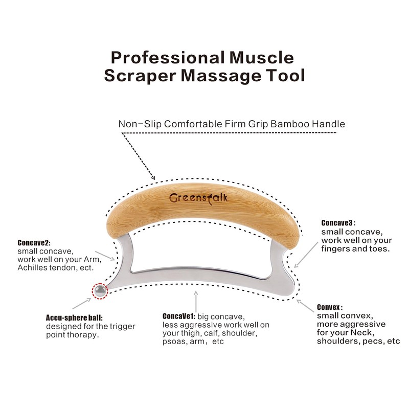 2 in 1 Stainless Steel Gua Sha Massage Tool Set