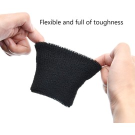 Athletic Wrist Sweatbands Absorbent Sweat Band for Men and Women，Breathable Cotton Sweatbands for Working Out, Football, Basketball, Running Athletic Sports，6 Pack, Black White Gray