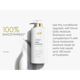 Dove Acondicionador Hidratante Diario Para Cabello Seco Con Tecnología Bio-Protein Care Y Suero Hialurónico, 28 Onzas Líquidas