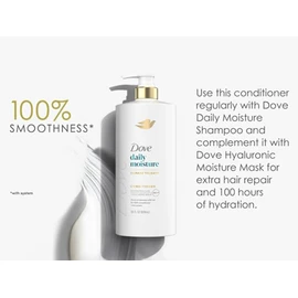 Dove Acondicionador Hidratante Diario Para Cabello Seco Con Tecnología Bio-Protein Care Y Suero Hialurónico, 28 Onzas Líquidas