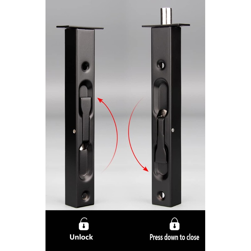 WANLIAN 6 inch Door Bolts,Door Slide Bolt Lock Door Flush