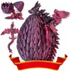 3D Printed Dragon Egg with Dragon with Wings, 22 cm