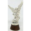 GTBITALY 40.049.30 007 St. Michael Archangel Statue on Wooden Base