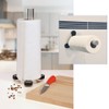 com-four® 2 x Standing Kitchen Roll Holder with Suction Cup