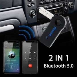 Bluetooth Receiver for Music Streaming with Bluetooth 5.0 - Handsfree Calls, Dual Device Connection, for Car, Home Stereo, Headphones, Speakers