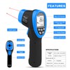 HOLDPEAK HP-985B Infrared Thermometer Non-Contact, -58℉~2480℉ (-50℃～1360℃), Dual Laser Digital