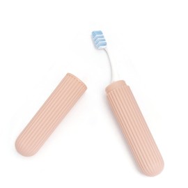 NOVERBEASTE OMLYER 2 Pieces Travel Toothbrush Case, Portable Toothbrush Holder Containers Organizer Plastic Toothbrush Dust Cover Storage Boxes for Trip Camping Business Home School