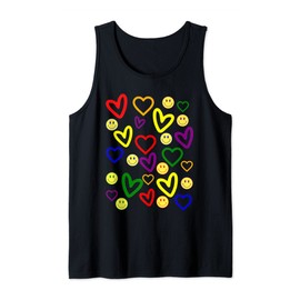 Kidcore Heart Faces Aesthetic Tank Top