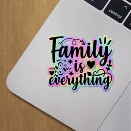Holographic Decal Stickers of Family is Everything Premium Waterproof Vinyl Decal Stickers for Laptop Phone Accessory Helmet Car Window Mug Tuber Cup Door Wall Decoration ANDVER3f1160aHO