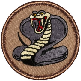 Cobra Patrol Patch - 2" Diameter Round Embroidered Patch (Peel & Stick Adhesive)