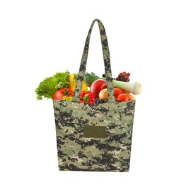 Greencity Tote Handbag Shoulder Canvas Grocery Bag Reusable School Shopping Camo,OD.Green