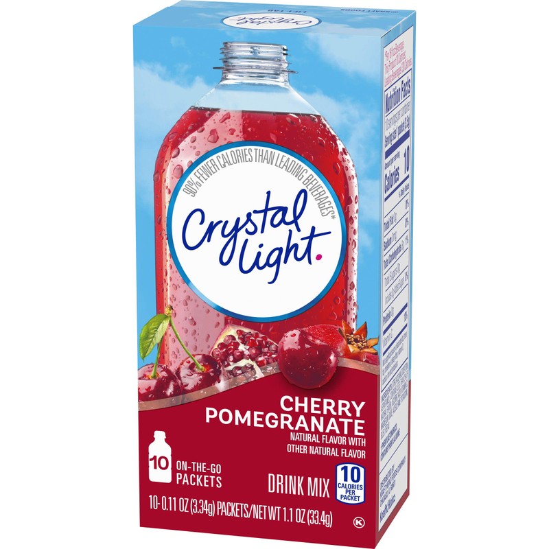 Crystal Light Sugar-Free Cherry Pomegranate Drink Mix (10 On-the-Go Packets)