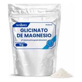 Nuvamex Glicinato de Magnesio en Polvo Sin Sabor 1 kg Vegano Sin Gluten                                                                               