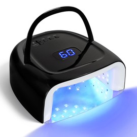 60W Rechargeable LED Nail Lamp, Cordless Gel Lamp with Portable Handle & 42pcs Lamp Beads, Automatic Sensor UV LED Nail Dryer, 4 Timers Professional UV Light for Gel Nails
