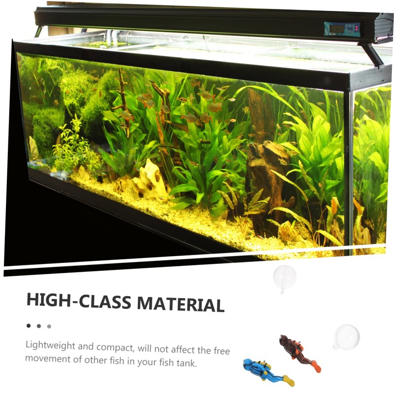 iplusmile 4sets Aquarium Diver Ornament Creative Floating Decor for Fish