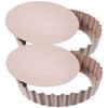 ULTECHNOVO 2sets 2pcs Non Stick Quiche Pan Tart Pan with