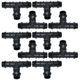AERZETIX - C48699 - Set of 10 Fittings / Distributors in "T" Diameter 20 mm for Garden Hose - Barbed Wire Connection in "T" for Drip Irrigation System
