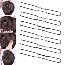 Tbestmax 300 Hair Bun Bobby Pins U Shaped Pin with Box Hair Grips to Clip Ballet Hair Net for Women 7 CM/2.8 Inch Black