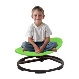 domaxarts Sensory Spinning Chair for Autistic Kids，Sensory Swivel Chair，Sit and Spin Toy for Balance and Coordination, Spinning Autism Seat & ADHD Children, Indoor & Outdoor Play for Ages 3+（Green）