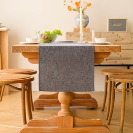 Kiatuniya Table Runner Modern Table Runner Grey Table Runner 40 x 180 cm Spring Washable Table Decoration Boho Country House Style Table Runner Decorative Fabric for Birthday Wedding Decoration