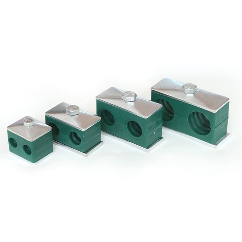 SagaSave Hydraulic Pipe Clamp, 14mm, Green, 4mm-42mm, 6.4Mpa, 2 Pipe