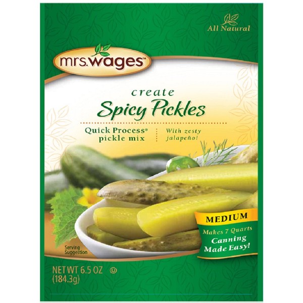 Mrs. Wages Create Spicy Pickles, Medium, 6.5 Ounce
