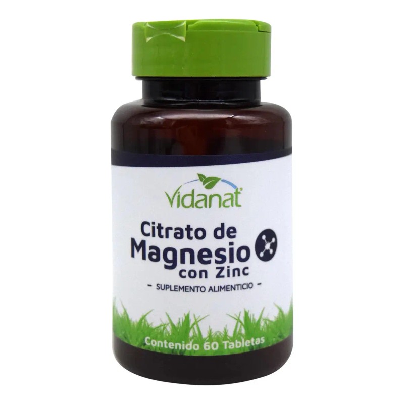Citrato Magnesio Zinc Tabletas Vidanat Sabor