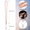 Bling Crystal Rhinestone Lanyard,31.5'' Office Neck Strap Lanyard with Metal