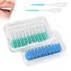 SPORWAY 400 Stück Interdentalbürsten: Silikon Zahnzwischenraumbürsten, Tragbarer Dual-Use Zahnseide Stick,