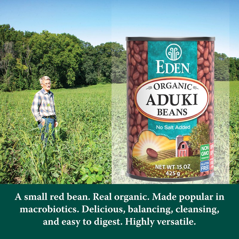 Eden Organic Aduki Beans, (Azuki, Adzuki), Non-GMO, No Salt Added,