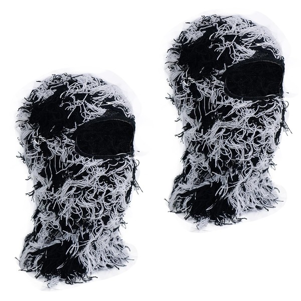 TFTSR 2 Pack Distressed Balaclava Ski Masks for Men,Shiesty Sheisty
