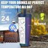 Zukro 40 OZ Tumbler With Flip Straw, Triple-Wall Easy-carry Insulated