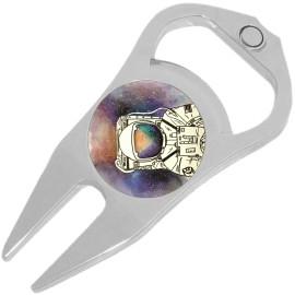 NewCharms Astronaut Space Colors Golf Ball Marker Divot Repair Tool Bottle Opener