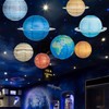 ANCLLO 8Pcs Planet Paper Lanterns Hanging Foldable Solar System Lanterns