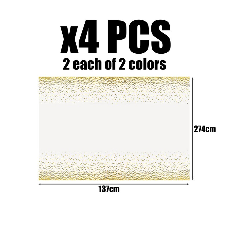 HDGSAFD Pack of 4 Small Polka Dot Printed Tablecloths, Party