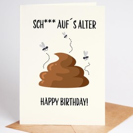Freche Karten - Funny Birthday Cards for Men - Birthday Card Year Man - Funny Birthday Card - Funny Birthday Gifts - A6 (Folding Card)