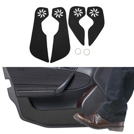 TUCKBOLD Auto-Tür Anti-Kick-Pad-Aufkleber aus Leder für Honda Fit 2014-2019 Türkantenschutz Innenzubehör Schwarz 1 Set