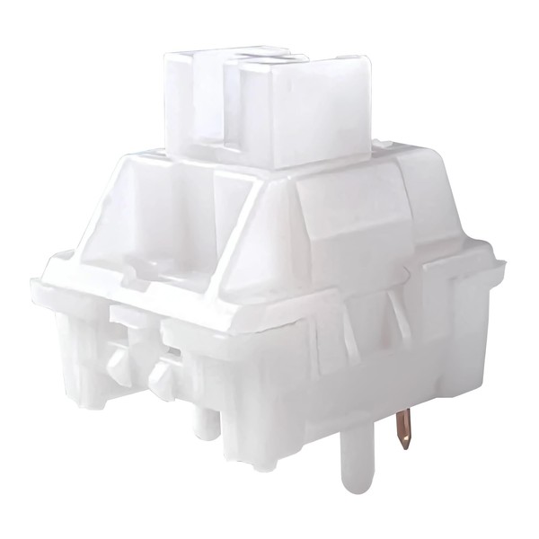 Gngzyte White Jade Mechanical Gaming Keyboard Mute Switch, 5-Pin Linear/Gaming/Office/Pre-Lubricated