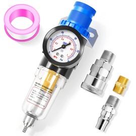 TAILONZ PNEUMATIC PNEUMATIC AIR PRESSURE 5-IN-1/4" BSP AR2000 MINI PRESSURE REGULATOR KIT FOR COMPRESSION AIR SYSTEM, Adjusts 0-140 Psi