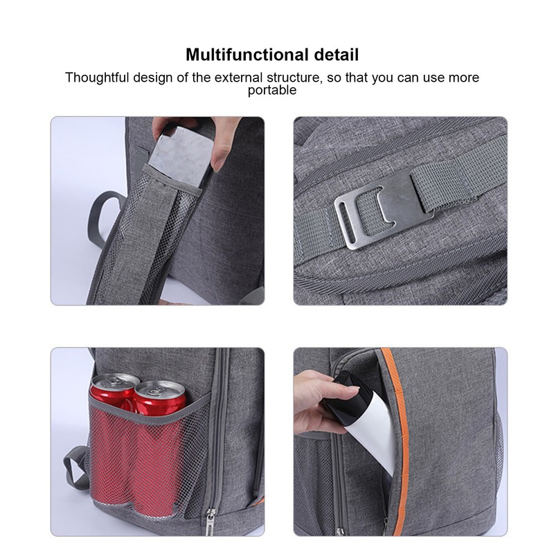 Thermal Insulated Food Delivery Backpack Oxford Cloth and PEVA 18L