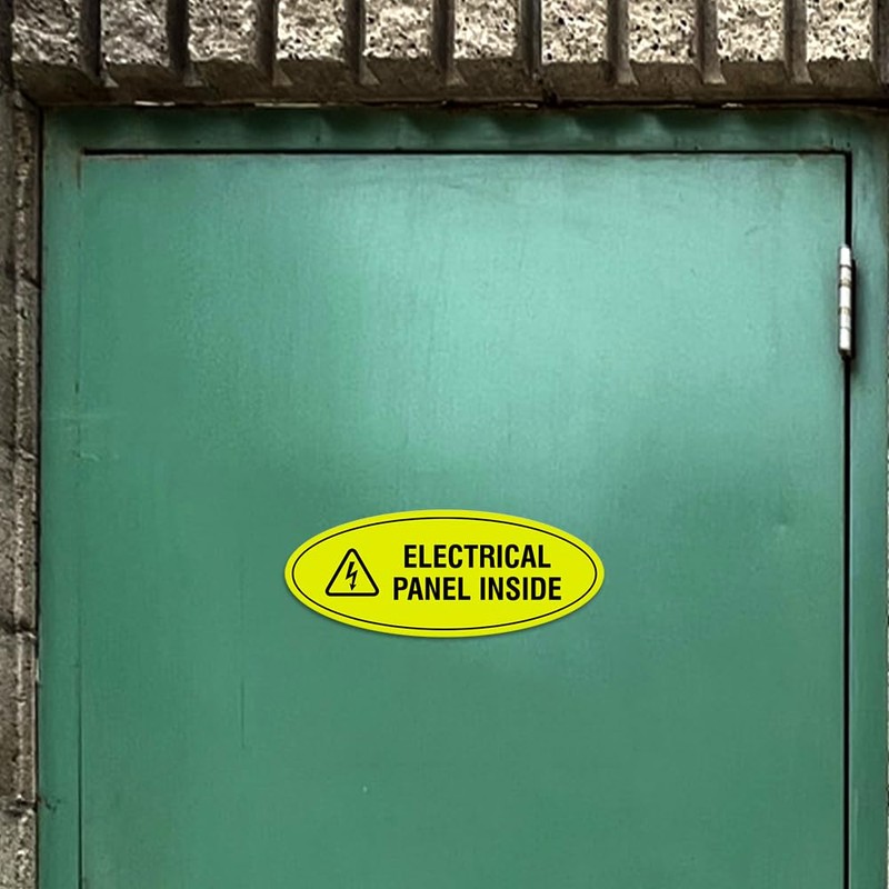 Signs ByLITA Oval Electrical Panel Inside Sign (Lt Gray) -