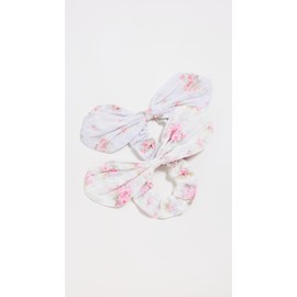 LOVESHACKFANCY Women's Pasadena Rose Scrunchies 2 Pack, Multi, One Size