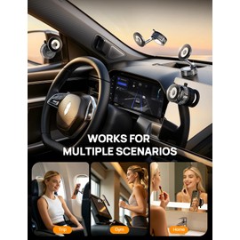 Upgraded Magnetic Car Phone Holder for Magsafe, 360° Adjustable Vacuum Suction Car Phone Mount [98 LBs Suction], Phone Holders for Your Car Fit Phone 17 Pro Max 16 15 14 13 12
